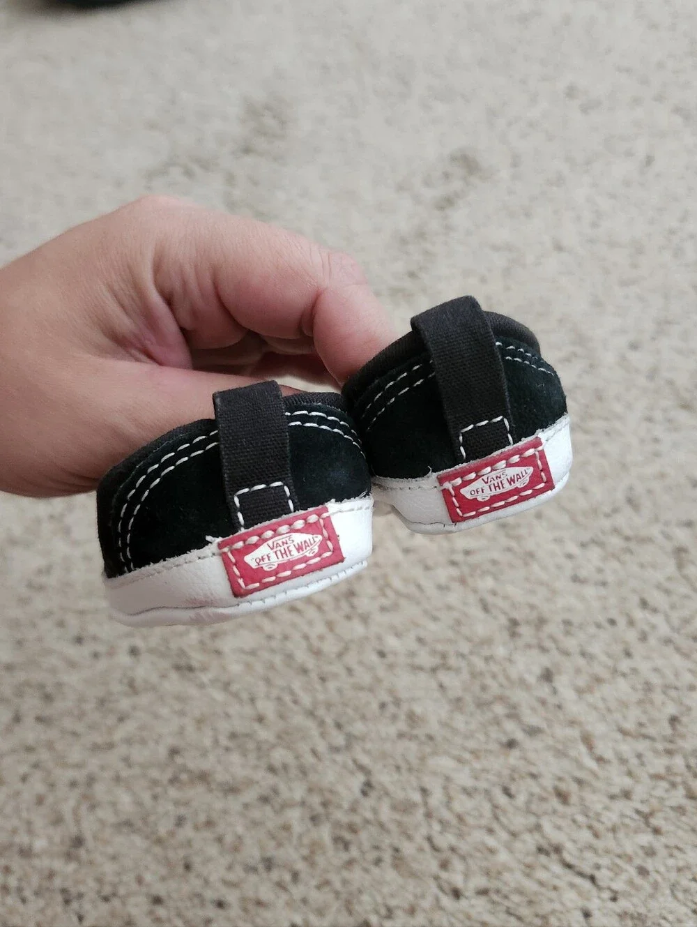 Vans Baby Slip On Black Shoes Size 2